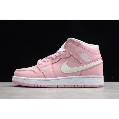 Nike Bayan Air Jordan 1 Mid Gs Deadly Pembe / Gri Basketbol Ayakkabısı Türkiye - 0R41KQ8S